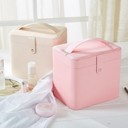 Large Capacity Portable PU Cosmetic Case