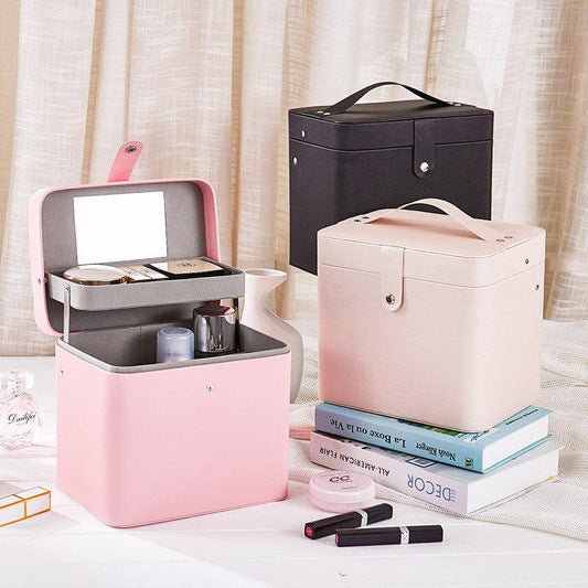 Large Capacity Portable PU Cosmetic Case